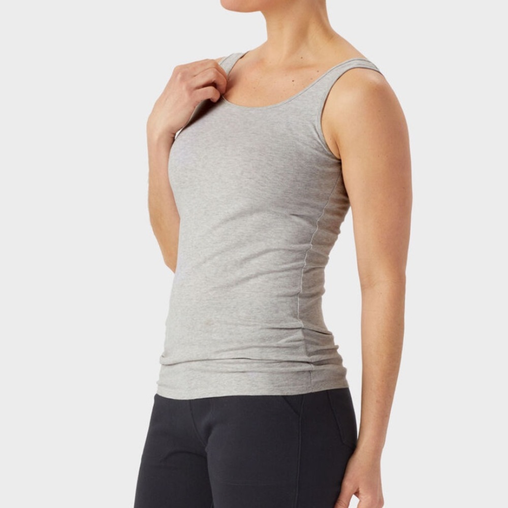 Duluth Trading Co. no yank tank Gray cotton & spandex tank top in size L #duluth